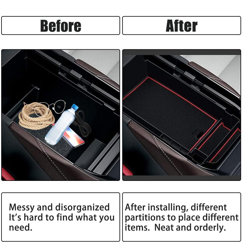 LLKUANG Center Console Organizer Tray Compatible with 2019 2020 2021 2022 2023 2024 Mazda CX-30 CX30 Car Accessories,Car Armrest Secondary Storage Box - Image 2